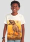 Brandili - Camiseta Infantil Menino de Dinossauro Verde - variação: Bege