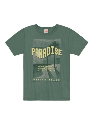 Brandili - Camiseta Infantil Menino de Surf Verde - BRANDILI