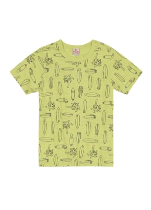 Brandili - Camiseta Infantil Menino de Surf Verde - BRANDILI