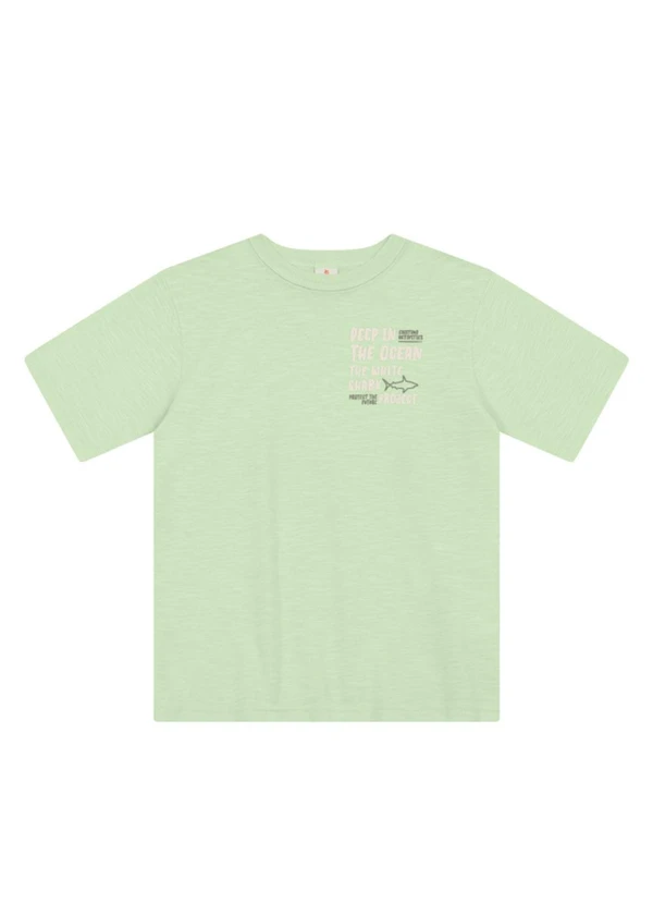 Brandili - Camiseta Infantil Menino de Tubarão Verde 5