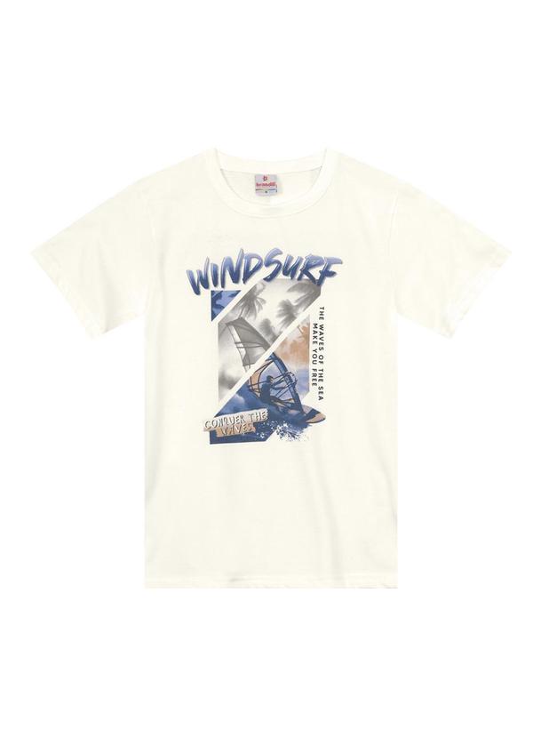 Brandili - Camiseta Infantil Menino de Windsurf Bege 3