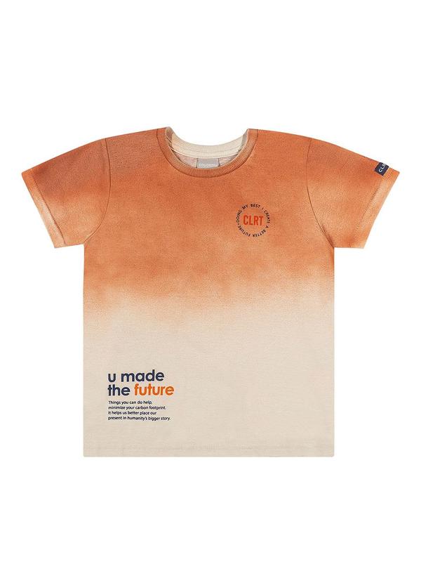 Colorittá - Camiseta Infantil Menino Degradê Laranja