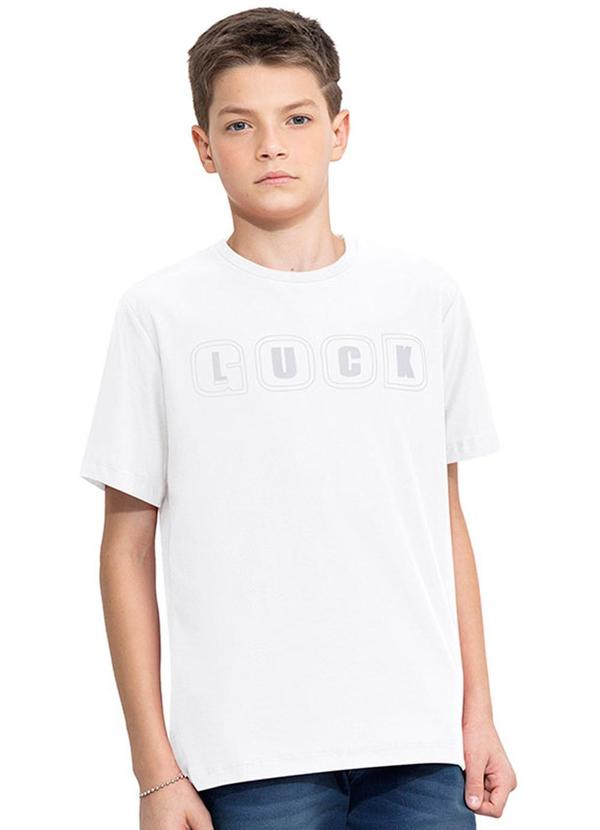 Kyly - Camiseta Infantil Menino Design de Letras Branco