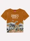 Kyly - Camiseta Infantil Menino Dinossauro Azul Marinho - variação: Amarelo