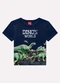 Kyly - Camiseta Infantil Menino Dinossauro Azul Marinho - variação: Azul Marinho
