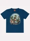 Kyly - Camiseta Infantil Menino Dinossauro Amarelo - variação: Azul