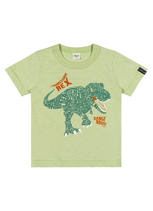Elian - Camiseta Infantil Menino Dinossauro Elian Verde