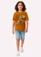 Kyly - Camiseta Infantil Menino Dinossauro Preto - variação: Marrom