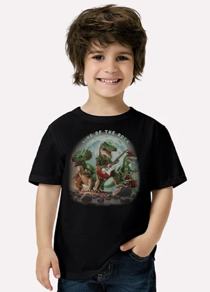 Kyly - Camiseta Infantil Menino Dinossauro Preto - KYLY