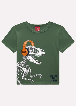 Kyly - Camiseta Infantil Menino Dinossauro Verde - KYLY