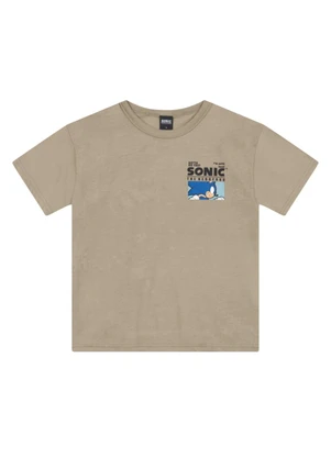 Brandili - Camiseta Infantil Menino do Sonic Marrom - BRANDILI