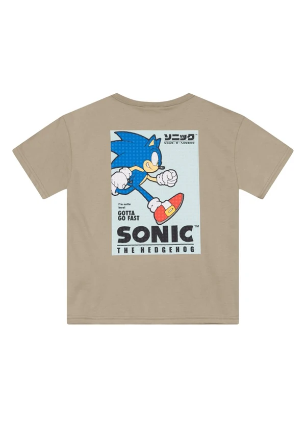 Brandili - Camiseta Infantil Menino do Sonic Marrom 2