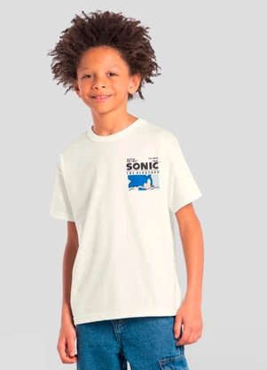 Brandili - Camiseta Infantil Menino do Sonic Natural - BRANDILI