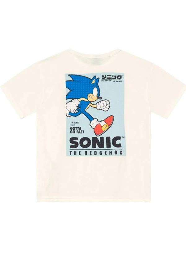 Brandili - Camiseta Infantil Menino do Sonic Natural 6