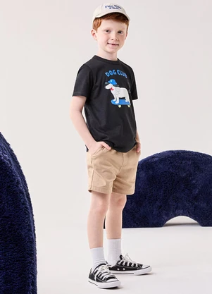 Bimbi - Camiseta Infantil Menino Dog Club Preto - BIMBI