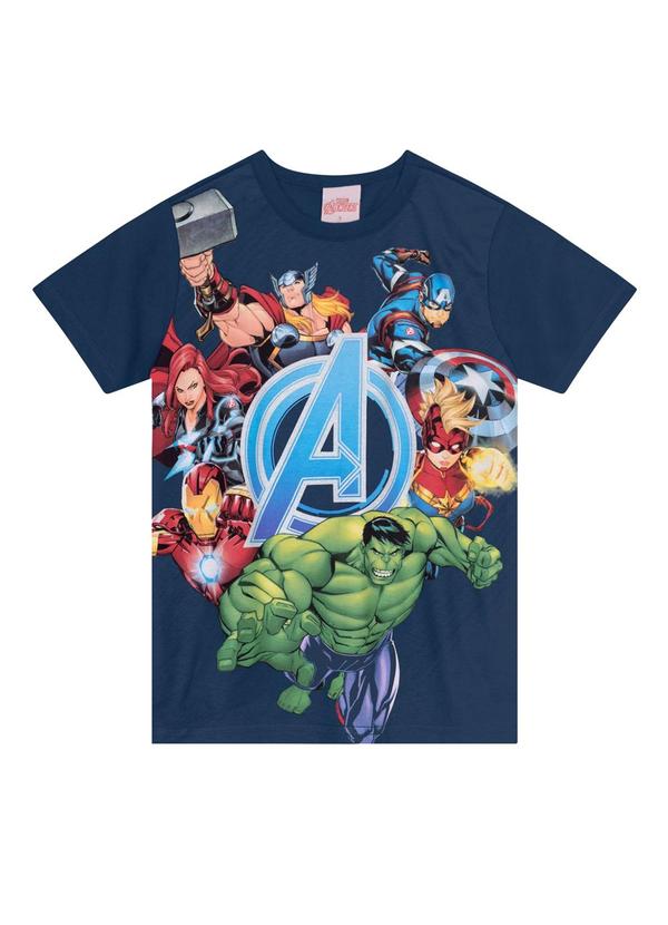 Brandili Camiseta Infantil Menino dos Vingadores Azul