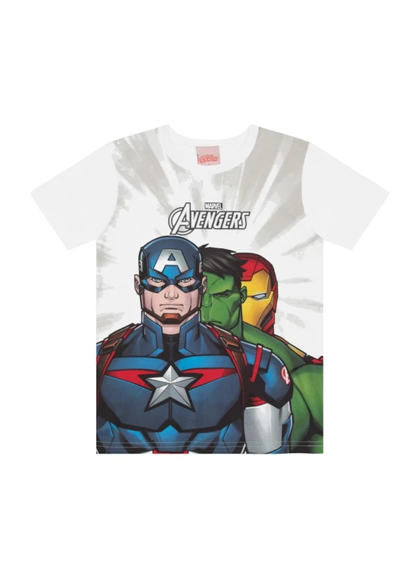 Brandili - Camiseta Infantil Menino dos Vingadores Branco 3