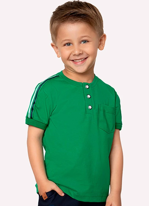 Milon - Camiseta Infantil Menino em Algodão Milon Verde 2