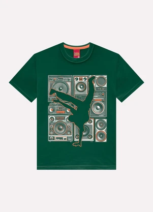 Kyly - Camiseta Infantil Menino em Algodão Verde - KYLY