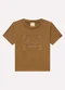 Milon - Camiseta Infantil Menino em Embossing Marrom - variação: Marrom