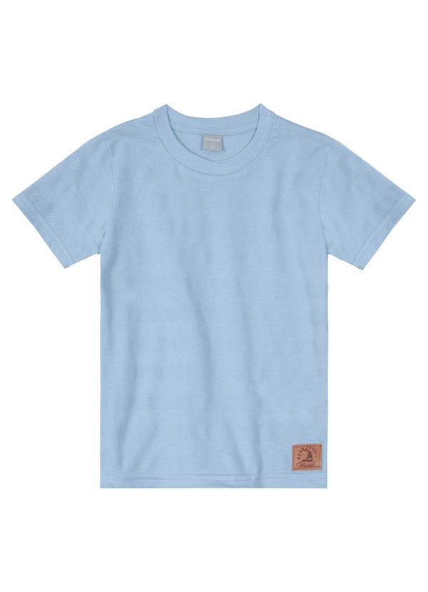 Brandili Mundi - Camiseta Infantil Menino em Malha  Azul