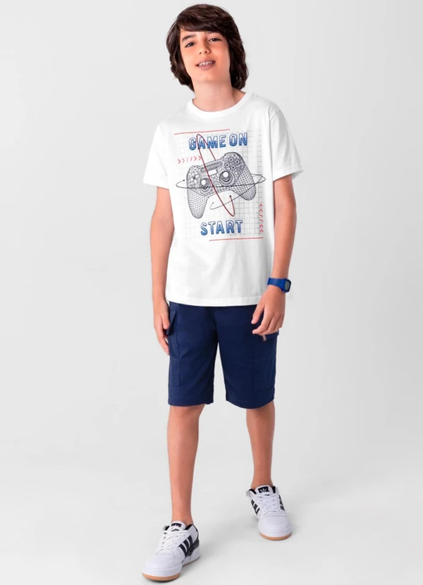 Extreme - Camiseta Infantil Menino em Malha  Branco 2