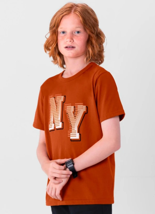Extreme - Camiseta Infantil Menino em Malha  Marrom