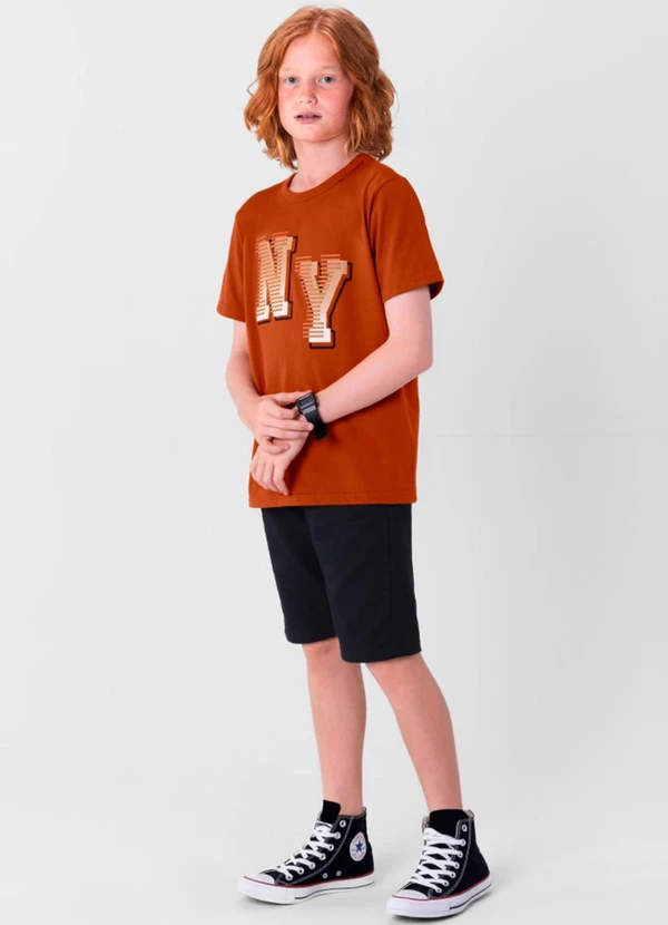 Extreme - Camiseta Infantil Menino em Malha Marrom 2