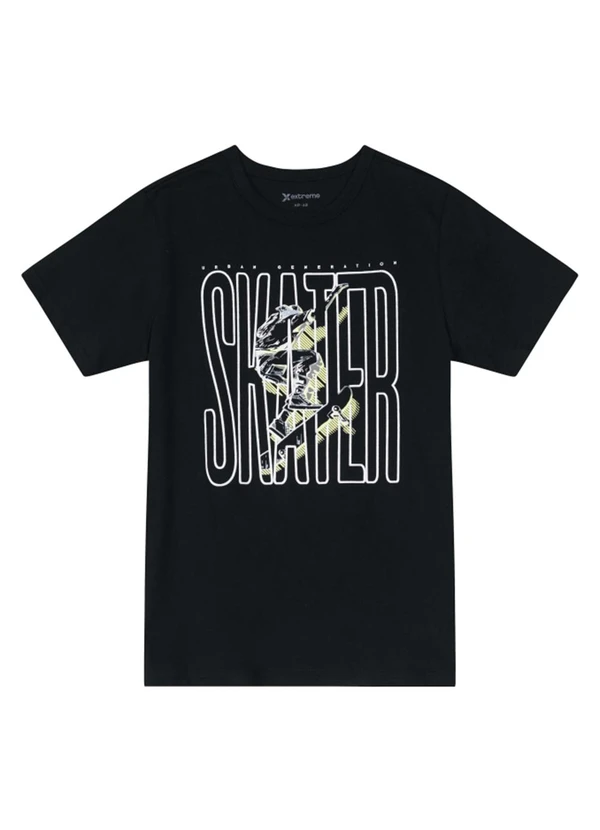 Extreme - Camiseta Infantil Menino em Malha  Preto 3