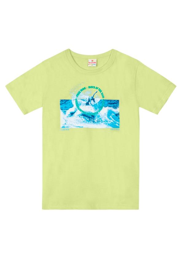 Brandili - Camiseta Infantil Menino em Malha  Verde