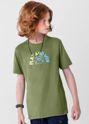 Extreme - Camiseta Infantil Menino em Malha  Verde - EXTREME