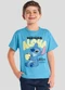Brandili - Camiseta Infantil Menino em Meia Malha Bege - variação: Azul