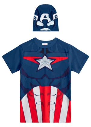 Brandili - Camiseta Infantil Menino em Meia Malha Azul - BRANDILI
