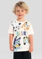 Brandili - Camiseta Infantil Menino em Meia Malha Azul - variação: Bege