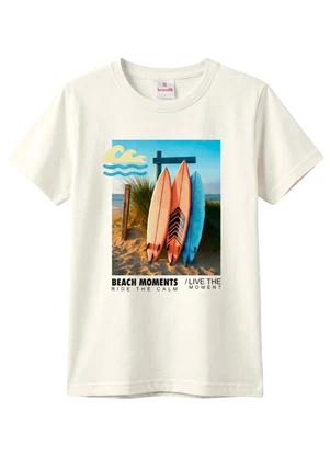 Brandili - Camiseta Infantil Menino em Meia Malha Bege - BRANDILI