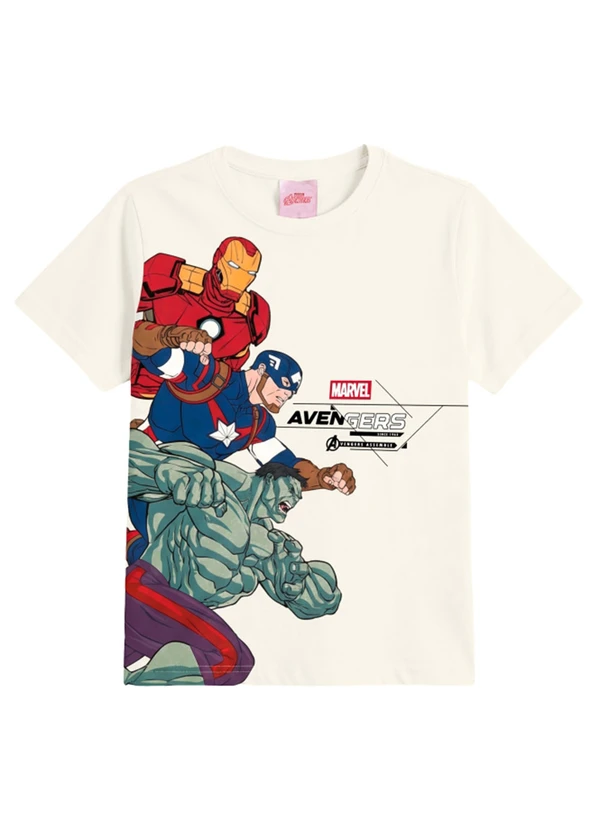 Brandili - Camiseta Infantil Menino em Meia Malha Bege