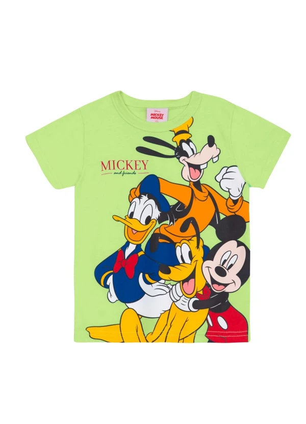 Brandili - Camiseta Infantil Menino em Meia Malha Verde