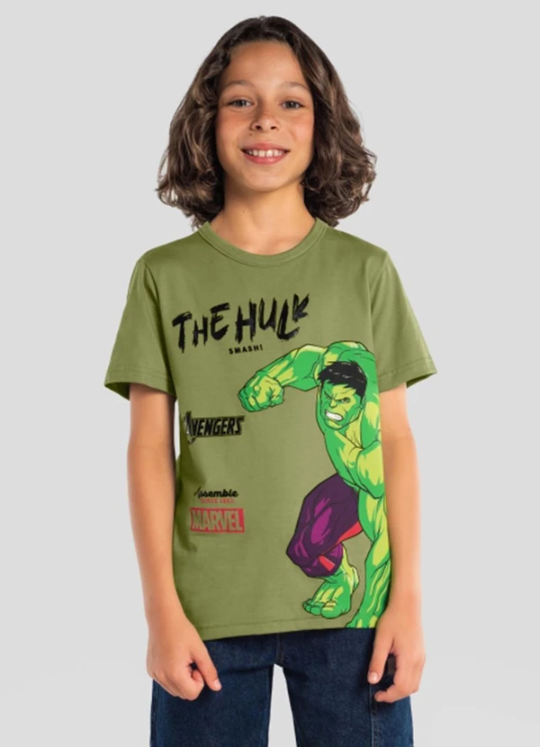 Brandili - Camiseta Infantil Menino em Meia Malha Verde