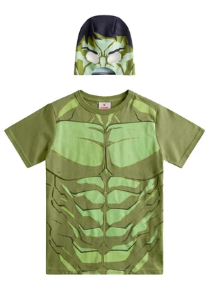 Brandili - Camiseta Infantil Menino em Meia Malha Verde - BRANDILI