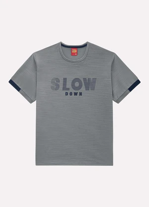 Kyly - Camiseta Infantil Menino em Piquet Flamê Cinza - KYLY