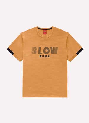 Kyly - Camiseta Infantil Menino em Piquet Flamê Marrom - KYLY
