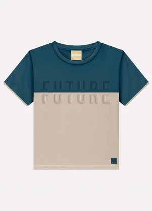 Milon - Camiseta Infantil Menino Embossing Azul - MILON