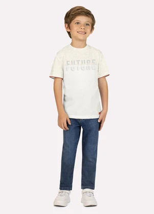 Milon - Camiseta Infantil Menino Embossing Cinza - MILON