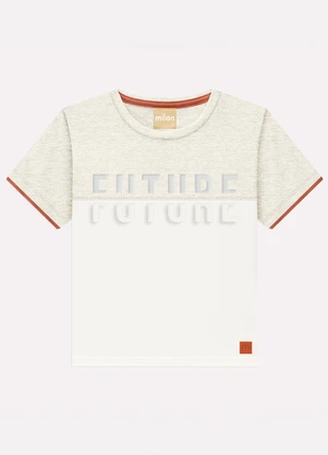 Milon - Camiseta Infantil Menino Embossing Cinza - MILON