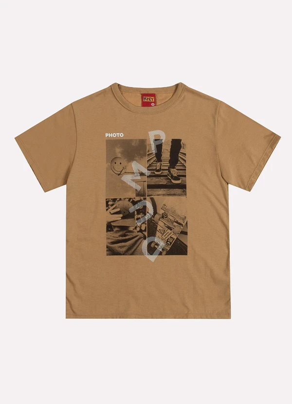 Kyly - Camiseta Infantil Menino Estampa Amarelo
