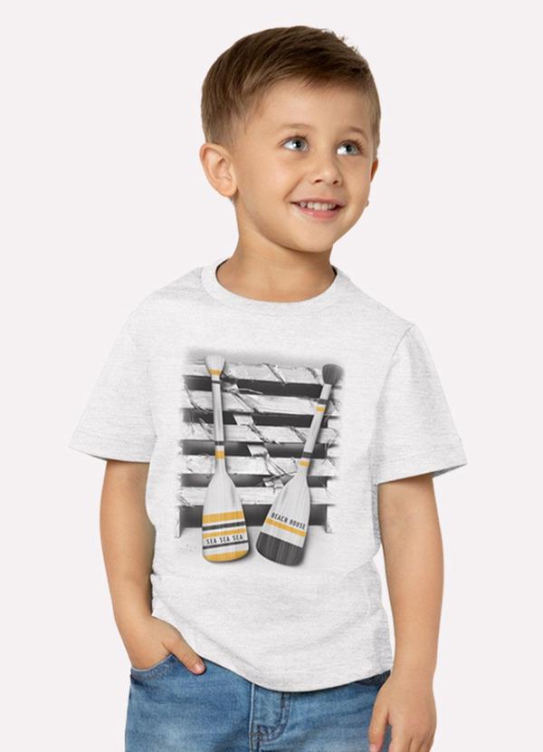 Milon - Camiseta Infantil Menino Estampa Cinza