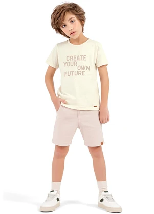 Camiseta Infantil Menino Estampa Colorittá (Bege) - COLORITTÁ