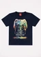 Kyly - Camiseta Infantil Menino Estampa Cinza - variação: Marinho