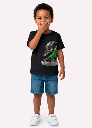 Kyly - Camiseta Infantil Menino Estampa Preto - KYLY