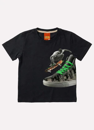 Kyly - Camiseta Infantil Menino Estampa Preto - KYLY